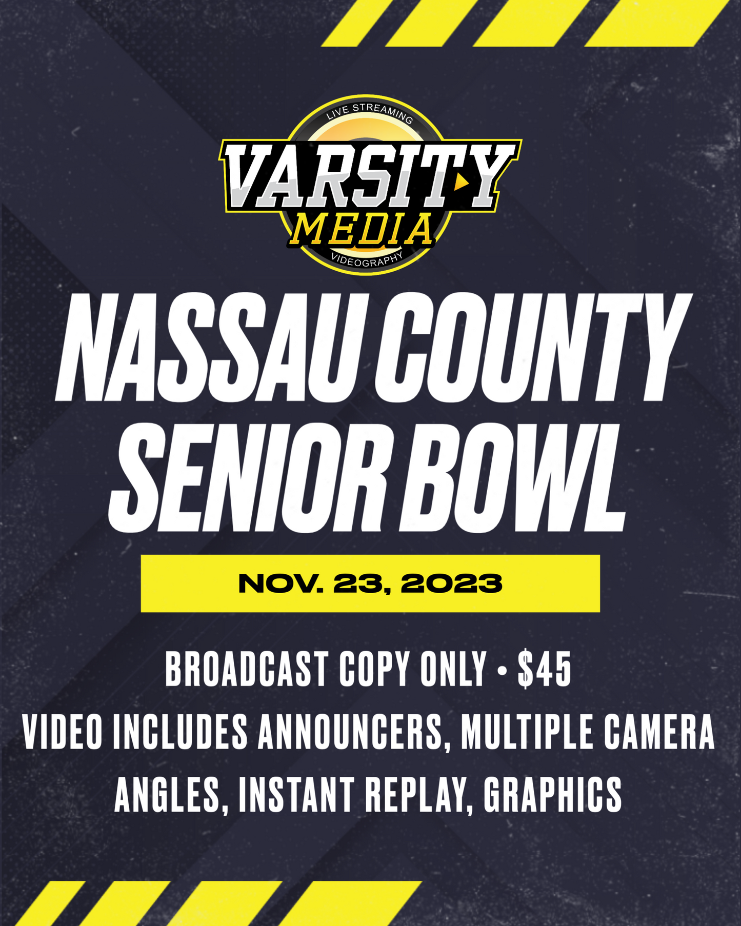 NASSAU SENIOR BOWL - BROADCAST VIDEO COPY ONLY. $45