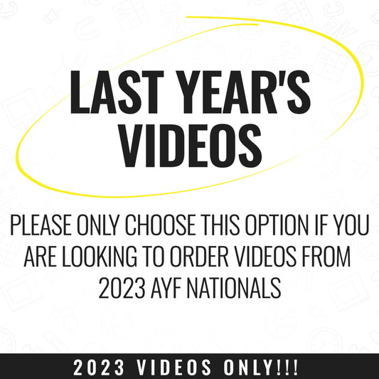 LAST YEAR'S AYF CHAMPIONSHIPS GAMES- THIS IS NOT LIVE STREAMING. PLEASE ONLY ORDER THIS OPTION IF YOU ARE LOOKING FOR GAMES FROM 2023, LAST YEAR!