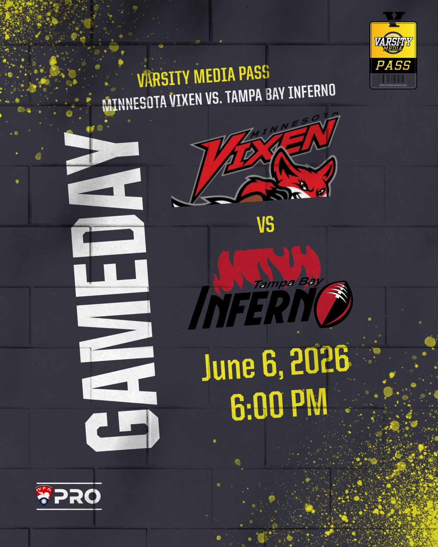6.6.26 Tampa Bay Inferno vs. Minnesota Vixen LIVE STREAM
